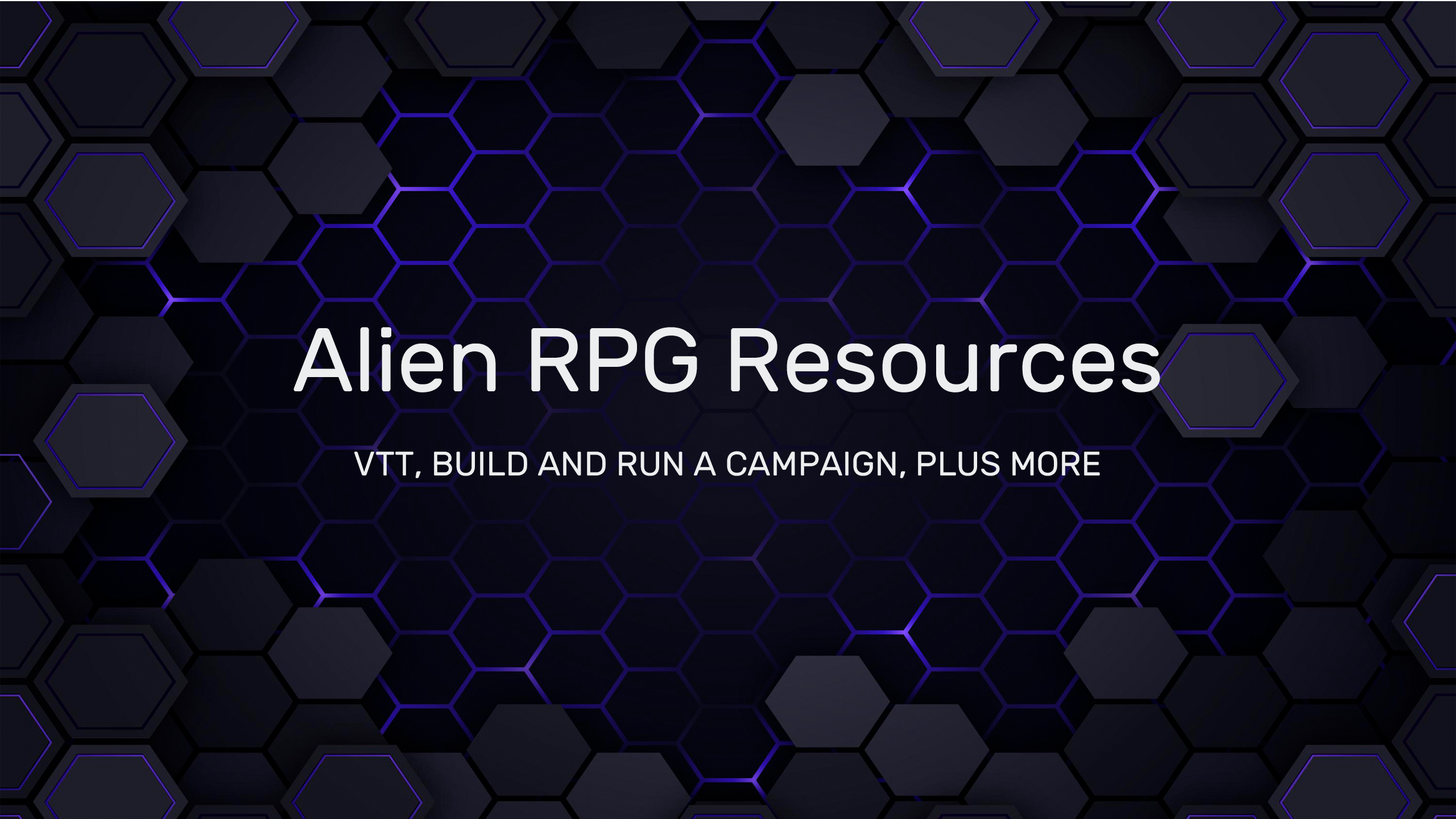 Alien RPG Resources